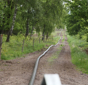 2 km utlagd slang för pumpning